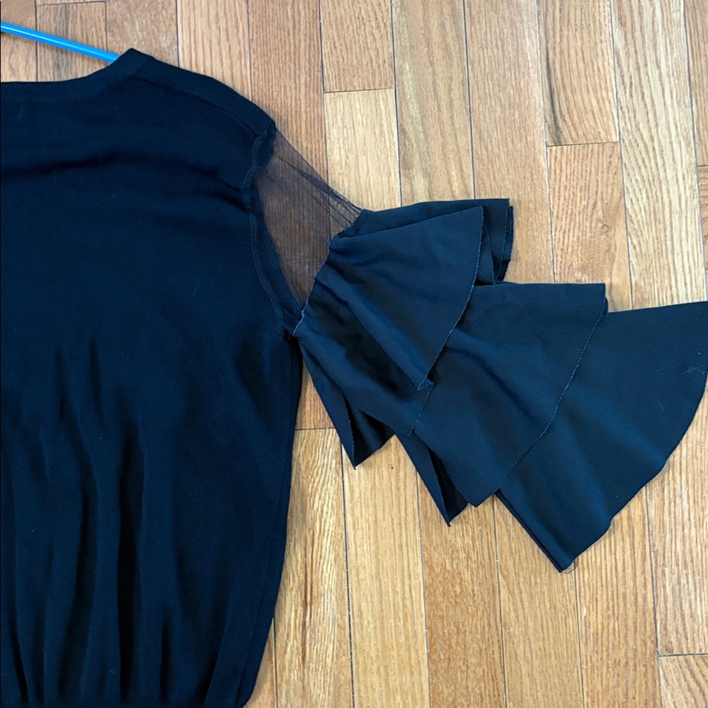 Rachel Zoe Black Bell Sleeve Blouse Size XL - Picture 8 of 10